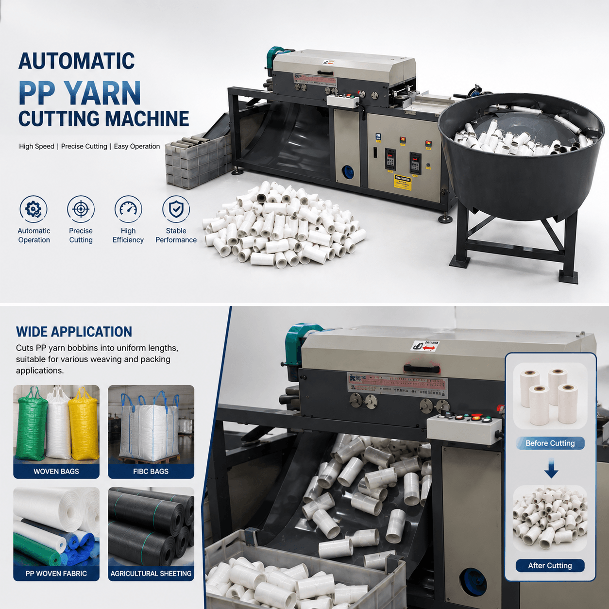 Automatic PP-HDPE Cheese Pipe Cleaning Machine 3 MPL